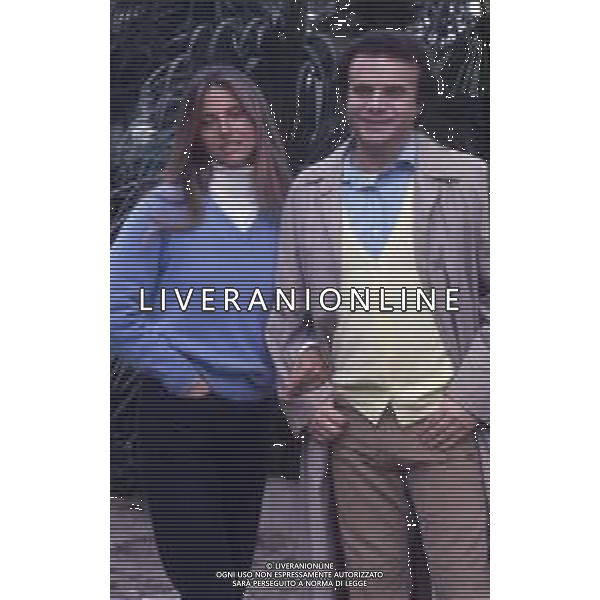 DIAP-RETROSPETTIVA JERRY CALA\' ATTORE NELLA FOTO JERRY CALA\' CON ANTONELLA INTERLENGHI A ROMA NELL\'ANNO 1985 FOTO EDGARDO DELLA SCORCIOSA -AG ALDO LIVERANI SAS  