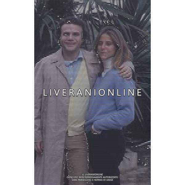 DIAP-RETROSPETTIVA JERRY CALA\' ATTORE NELLA FOTO JERRY CALA\' CON ANTONELLA INTERLENGHI A ROMA NELL\'ANNO 1985 FOTO EDGARDO DELLA SCORCIOSA -AG ALDO LIVERANI SAS  