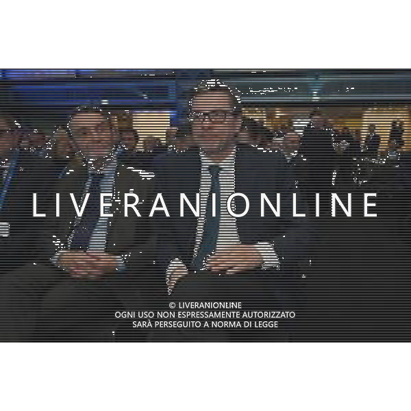 TVRG Convegno Fondazione Bruno Kessler nella foto Giancarlo Giorgetti ministro dell\'economie e delle finanze e sulla SX Attilio Fontana presidente di Regione Lombardia Milano 26-01-2024 Presentazione del piano di mandato della Fondazione Bruno Kessler foto Roberto Garavaglia/Agenzia Aldo Liverani sas/AGENZIA ALDO LIVERANI SAS