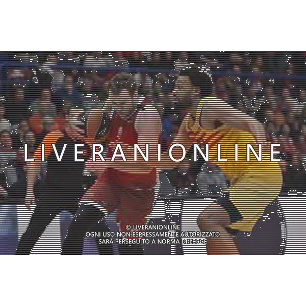 TVRG EA7 Emporio Armani Olimpia Milano vs Barcellona nella foto Nicolo\' Melli (Olimpia Milano) e Jabari Parker (Barcellona) Assago (MI) 26-01-2024 Mediolanum Forum Turkish Airlines EuroLeague 23a giornata regular season foto Roberto Garavaglia/Agenzia Aldo Liverani sas