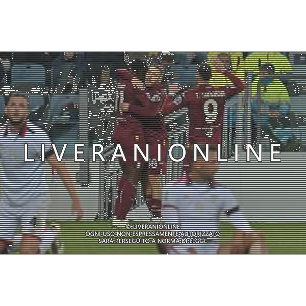 26-1-2024. Cagliari calcio- Torino F.C. 22° giornata campionato calcio italiano Serie A 2023/2024, Stadio Unipol Domus Cagliari. Foto Salvatore Moi/Agenzia Aldo Liverani s.as. Nella foto: Gol ed esultanza del Torino in trasferta contro Cagliari, nello stadio Unipol Domus di Cagliari. Segna: Duván Zapata Torino ©MOI SALVATORE/AGENZIA ALDO LIVERANI SAS