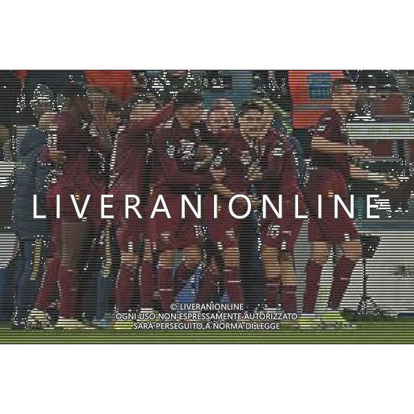 26-1-2024. Cagliari calcio- Torino F.C. 22° giornata campionato calcio italiano Serie A 2023/2024, Stadio Unipol Domus Cagliari. Foto Salvatore Moi/Agenzia Aldo Liverani s.as. Nella foto: Gol ed esultanza del Torino in trasferta contro Cagliari, nello stadio Unipol Domus di Cagliari. Segna: Samuele Ricci Torino ©MOI SALVATORE/AGENZIA ALDO LIVERANI SAS