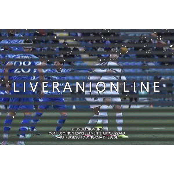 TVRG Como vs Ascoli nella foto Riccardo Gagliolo (Ascoli) devia in porta la palla per il gol del 2 a 0 Como 27-01-2024 Stadio Giuseppe Sinigaglia Campionato Serie BKT - 22a giornata foto Roberto Garavaglia/Agenzia Aldo Liverani sas/AGENZIA ALDO LIVERANI SAS