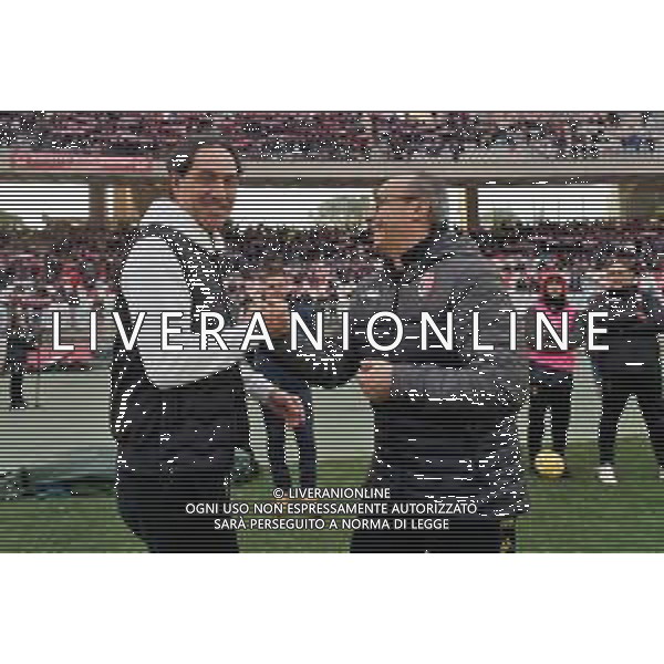 coach Alessandro Nesta of Reggiana and coach Pasquale Marino of SSC Bari during the Italian Serie B match SSC Bari vs AC Reggiana 1919 on January 27, 2024 at the San Nicola stadium in Bari, Italy. Photo by Emmanuele Mastrodonato/ag. Aldo Liverani sas/AGENZIA ALDO LIVERANI SAS/AGENZIA ALDO LIVERANI SAS