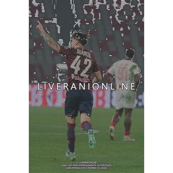 Alessandro Bianco of Reggiana celebrates after scoring a goal during the Italian Serie B match SSC Bari vs AC Reggiana 1919 on January 27, 2024 at the San Nicola stadium in Bari, Italy. Photo by Emmanuele Mastrodonato/ag. Aldo Liverani sas/AGENZIA ALDO LIVERANI SAS