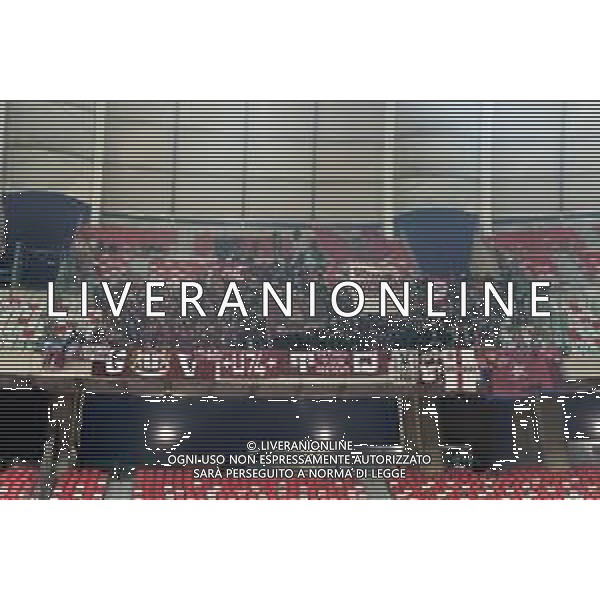 Supporters of AC Reggiana 1919 during the Italian Serie B match SSC Bari vs AC Reggiana 1919 on January 27, 2024 at the San Nicola stadium in Bari, Italy. Photo by Emmanuele Mastrodonato/ag. Aldo Liverani sas/AGENZIA ALDO LIVERANI SAS