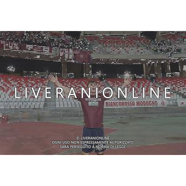 Alessandro Bianco of Reggiana celebrates after scoring a goal during the Italian Serie B match SSC Bari vs AC Reggiana 1919 on January 27, 2024 at the San Nicola stadium in Bari, Italy. Photo by Emmanuele Mastrodonato/ag. Aldo Liverani sas/AGENZIA ALDO LIVERANI SAS