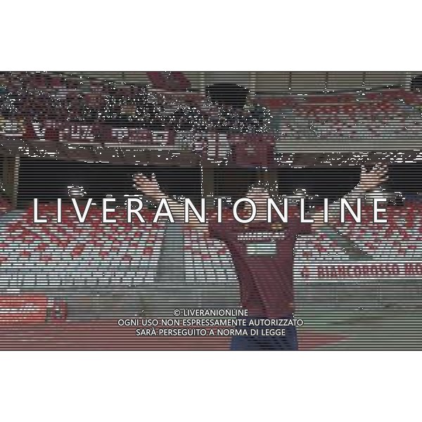 Alessandro Bianco of Reggiana celebrates after scoring a goal during the Italian Serie B match SSC Bari vs AC Reggiana 1919 on January 27, 2024 at the San Nicola stadium in Bari, Italy. Photo by Emmanuele Mastrodonato/ag. Aldo Liverani sas/AGENZIA ALDO LIVERANI SAS