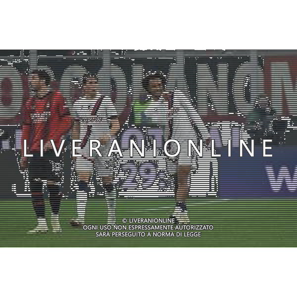 Milan vs Bologna nella foto Joshua Zirkzee (Bologna) esulta dopo il gol dell\'1 a 0 Milano 27-01-2024 Stadio Giuseppe Meazza - San Siro Campionato Serie A TIM - 22a giornata foto Roberto Garavaglia/Agenzia Aldo Liverani sas/AGENZIA ALDO LIVERANI SAS