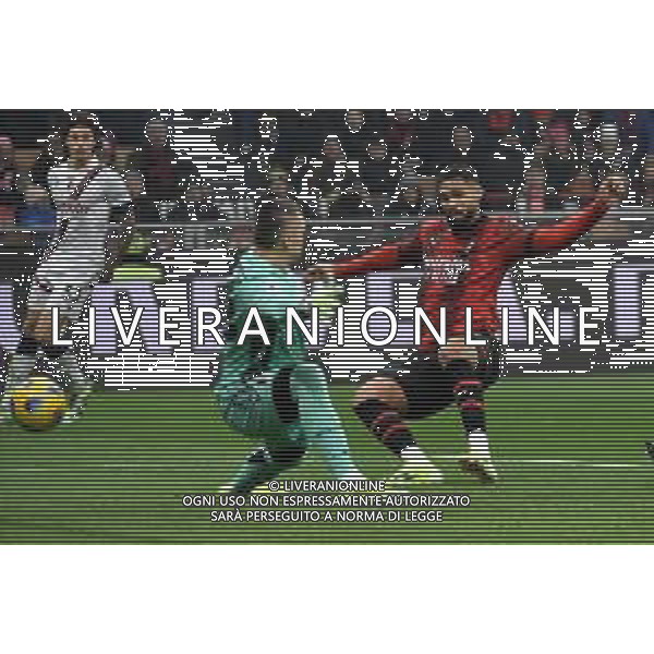 Milan vs Bologna nella foto Ruben Loftus-Cheek (Milan) segna il gol dell\'1 a 1 Milano 27-01-2024 Stadio Giuseppe Meazza - San Siro Campionato Serie A TIM - 22a giornata foto Roberto Garavaglia/Agenzia Aldo Liverani sas/AGENZIA ALDO LIVERANI SAS
