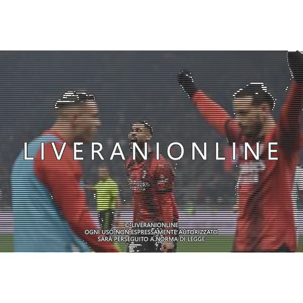 Milan vs Bologna nella foto Ruben Loftus-Cheek (Milan) esulta dopo il gol del 2 a 1 Milano 27-01-2024 Stadio Giuseppe Meazza - San Siro Campionato Serie A TIM - 22a giornata foto Roberto Garavaglia/Agenzia Aldo Liverani sas