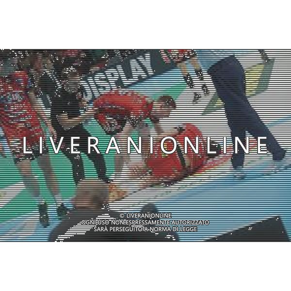 CASALECCHIO DI RENO 28 01 2024 FINALE COPPA ITALIA MASCHILE PALLAVOLO SIR SUSA VIM PERUGIA-MINT VERO VOLLEY MONZA 3-1 NELLA FOTO INFORTUNIO DI BEN TARA WASSIM PERUGIA FOTO GIANNI SANNA-AG ALDO LIVERANI SAS