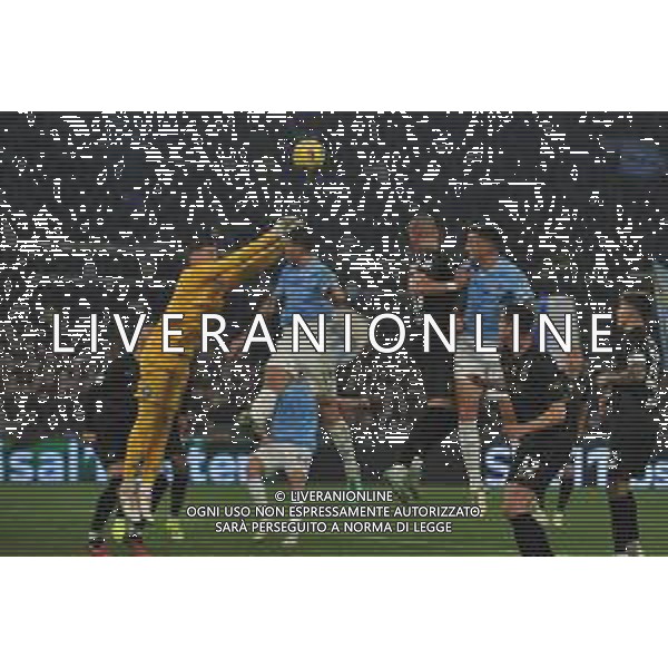 Lazio vs Napoli - Campionato Serie A TIM - 22 giornata - Stadio Olimpico - Roma 28-01-2024 nella foto Gollini anticipa Romagnoli foto federico gaetano-ag aldo liverani sas