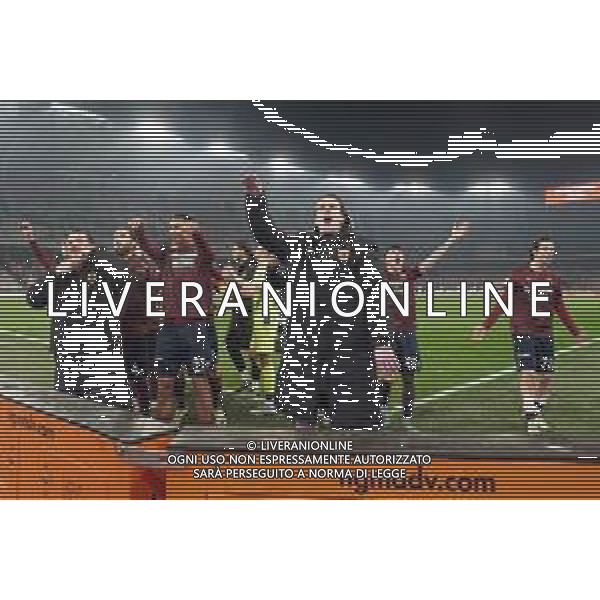 players of AC Reggiana 1919 celebrates the victory during the Italian Serie B match SSC Bari vs AC Reggiana 1919 on January 27, 2024 at the San Nicola stadium in Bari, Italy. Photo by Emmanuele Mastrodonato/ag. Aldo Liverani sas