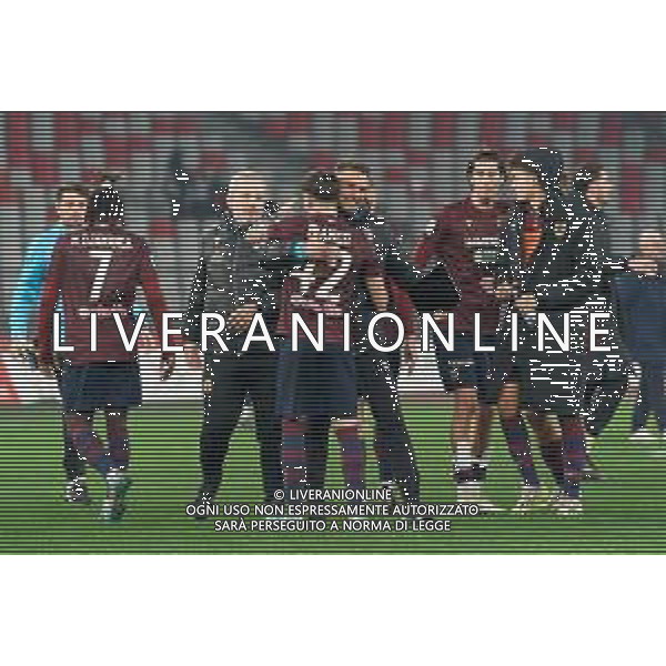 Alessandro Bianco of Reggiana celebrates the victory during the Italian Serie B match SSC Bari vs AC Reggiana 1919 on January 27, 2024 at the San Nicola stadium in Bari, Italy. Photo by Emmanuele Mastrodonato/ag. Aldo Liverani sas