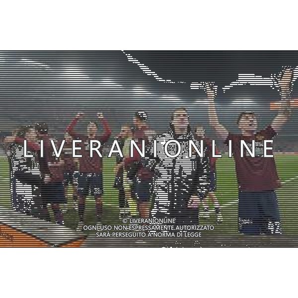 players of AC Reggiana 1919 celebrates the victory during the Italian Serie B match SSC Bari vs AC Reggiana 1919 on January 27, 2024 at the San Nicola stadium in Bari, Italy. Photo by Emmanuele Mastrodonato/ag. Aldo Liverani sas
