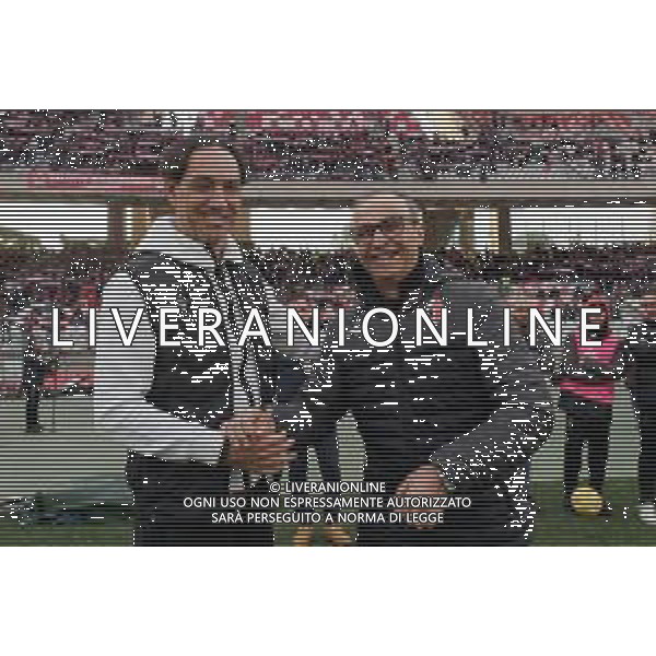 coach Alessandro Nesta of Reggiana and coach Pasquale Marino of SSC Bari during the Italian Serie B match SSC Bari vs AC Reggiana 1919 on January 27, 2024 at the San Nicola stadium in Bari, Italy. Photo by Emmanuele Mastrodonato/ag. Aldo Liverani sas