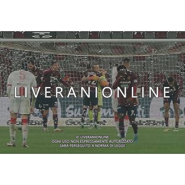 Francesco Bardi of Reggiana and Alessandro Bianco of Reggiana celebrates during the Italian Serie B match SSC Bari vs AC Reggiana 1919 on January 27, 2024 at the San Nicola stadium in Bari, Italy. Photo by Emmanuele Mastrodonato/ag. Aldo Liverani sas