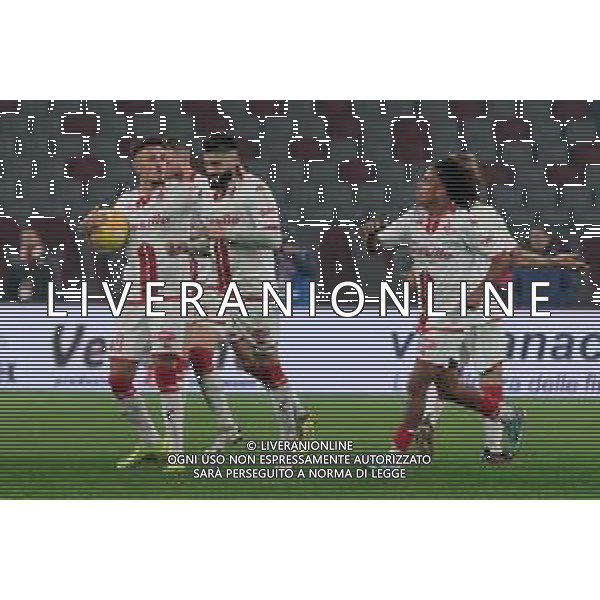 Emmanuele Matino of SSC Bari celebrates the goal being disallowed during the Italian Serie B match SSC Bari vs AC Reggiana 1919 on January 27, 2024 at the San Nicola stadium in Bari, Italy. Photo by Emmanuele Mastrodonato/ag. Aldo Liverani sas