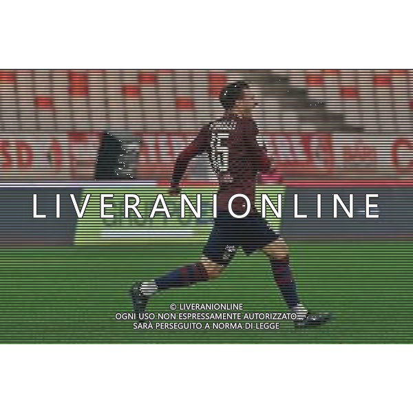 Riccardo Fiamozzi of Reggiana celebrates after scoring a goal during the Italian Serie B match SSC Bari vs AC Reggiana 1919 on January 27, 2024 at the San Nicola stadium in Bari, Italy. Photo by Emmanuele Mastrodonato/ag. Aldo Liverani sas