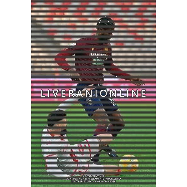 Cedric Gondo of Reggiana and Emmanuele Matino of SSC Bari during the Italian Serie B match SSC Bari vs AC Reggiana 1919 on January 27, 2024 at the San Nicola stadium in Bari, Italy. Photo by Emmanuele Mastrodonato/ag. Aldo Liverani sas