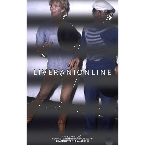 DIAP-RETROSPETTIVA ORESTE LIONELLO ATTORE NELLA FOTO ORESTE LIONELLO CON MINNIE MINOPRIO NELL\'ANNO 1980 A ROMA FOTO EDGARDO DELLA SCORCIOSA-AG ALDO LIVERANI SAS 