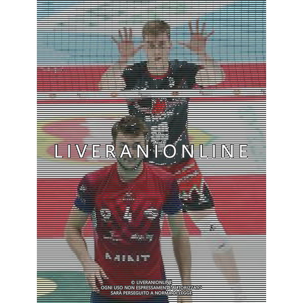 CASALECCHIO DI RENO 28 01 2024 FINALE COPPA ITALIA SIR SUSA VIM PERUGIA-MINT VERO VOLLEY MONZA 3-1 NELLA FOTO LOEPPKY ERIC MONZA E KAMIL SEMENIUK PERUGIA FOTO GIANNI SANNA-AG ALDO LIVERANI SAS