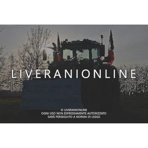 TVRG Presidio agricoltori Arluno (MI) 01-02-2024 Il presidio degli agricoltori, nei pressi del casello dell\'autostrada A4, in segno di protesta contro le politiche adottate dall\'Unione Europea sul tema dell\'agricoltura foto Roberto Garavaglia/Agenzia Aldo Liverani sas