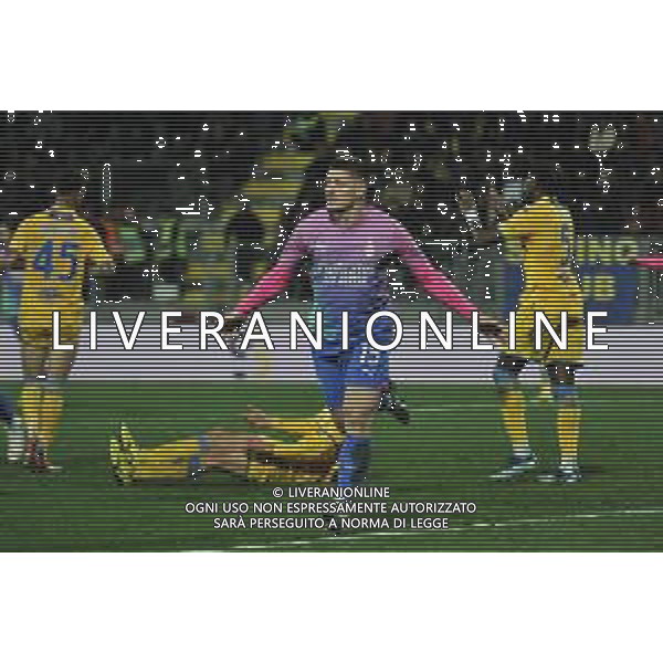 Frosinone vs Milan - Campionato Serie A TIM - 23 giornata - Stadio B.Stirpe - Frosinone 03-02-2024 nella foto Esultanza Jovic ©Federico GaetanoAGENZIA ALDO LIVERANI SAS