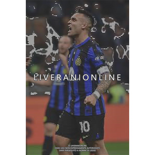 Inter vs Juventus nella foto Lautaro Martinez (Inter) esultanza a fine partita Milano 04-02-2024 Stadio Giuseppe Meazza - San Siro Campionato Serie A TIM - 23a giornata foto Roberto Garavaglia/Agenzia Aldo Liverani sas