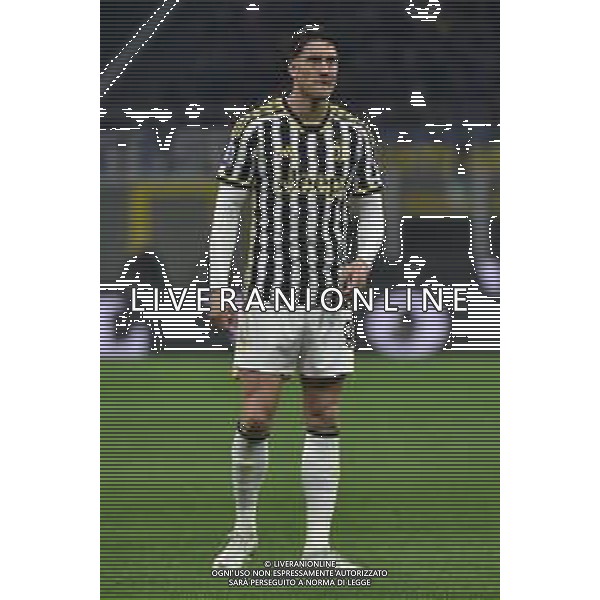 Inter vs Juventus nella foto Dusan Vlahovic (Juventus) Milano 04-02-2024 Stadio Giuseppe Meazza - San Siro Campionato Serie A TIM - 23a giornata foto Roberto Garavaglia/Agenzia Aldo Liverani sas