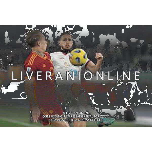 Roma vs Cagliari - Campionato Serie A TIM - 23 giornata - Stadio Olimpico - Roma 05-02-2024 nella foto Karsdorp e Azzi FOTO FEDERICO GAETANO-AG ALDO LIVERANI SAS