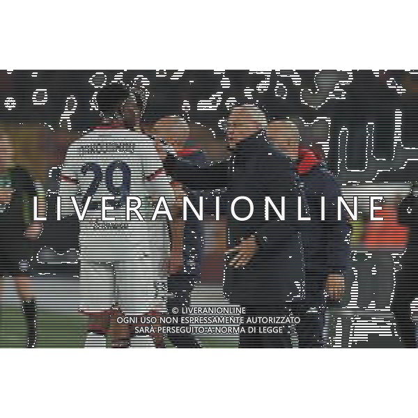 Roma vs Cagliari - Campionato Serie A TIM - 23 giornata - Stadio Olimpico - Roma 05-02-2024 nella foto Ranieri a colloquio con Makoumbou FOTO FEDERICO GAETANO-AG ALDO LIVERANI SAS