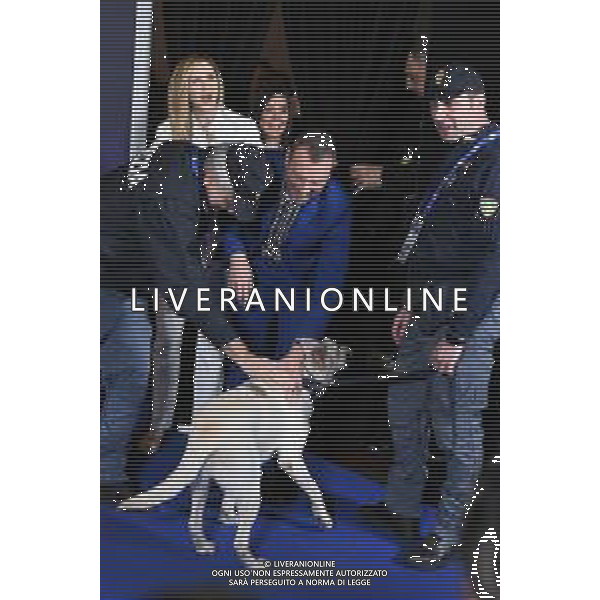 Festival Sanremo 2024 nella foto il cane anti esplosivo della Polizia di Stato incaricato di fare la bonifica del Teatro Ariston 74mo Festival della Canzone Italiana, photocall del 09 febbraio Teatro Ariston - Sanremo (IM) 09-02-2024 foto Roberto Garavaglia/agenzia Aldo Liverani sas