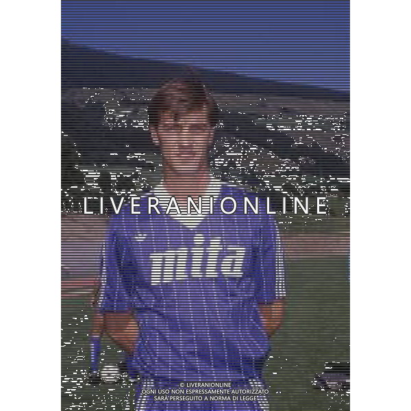 DIAP-RETROSPETTIVA STEFANO MACCOPPI CALCIATORE NELLA FOTO STEFANO MACCOPPI CON LA MAGLIA DEL COMO CALCIO AG ALDO LIVERANI SAS