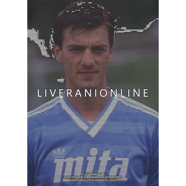 DIAP-RETROSPETTIVA STEFANO MACCOPPI CALCIATORE NELLA FOTO STEFANO MACCOPPI CON LA MAGLIA DEL COMO CALCIO AG ALDO LIVERANI SAS