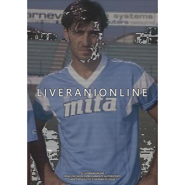 DIAP-RETROSPETTIVA STEFANO MACCOPPI CALCIATORE NELLA FOTO STEFANO MACCOPPI CON LA MAGLIA DEL COMO CALCIO AG ALDO LIVERANI SAS