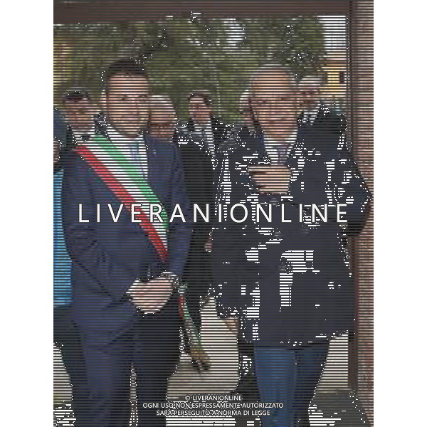 IMOLA 10 02 2024 Nell\'ambito del PNRR, il progetto di recupero dei padiglioni del Complesso Osservanza Ë finanziato attraverso i Piani Urbani Integrati che sono in capo al Ministero dell\'Interno (da qui la presenza del ministro Piantedosi).NELLA FOTO SINDACO DI IMOLA MARCO PANIERI E MINISTRO DELL\'INTERNO MATTEO PIANTEDOSI ©SANNA/AGENZIA ALDO LIVERANI SAS