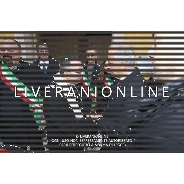 IMOLA 10 02 2024 Nell\'ambito del PNRR, il progetto di recupero dei padiglioni del Complesso Osservanza Ë finanziato attraverso i Piani Urbani Integrati che sono in capo al Ministero dell\'Interno (da qui la presenza del ministro Piantedosi).NELLA FOTO DON ANTONELLO CAGGIANO FASCCHINI E MINISTRO DELL\'INTERNO MATTEO PIANTEDOSI ©SANNA/AGENZIA ALDO LIVERANI SAS