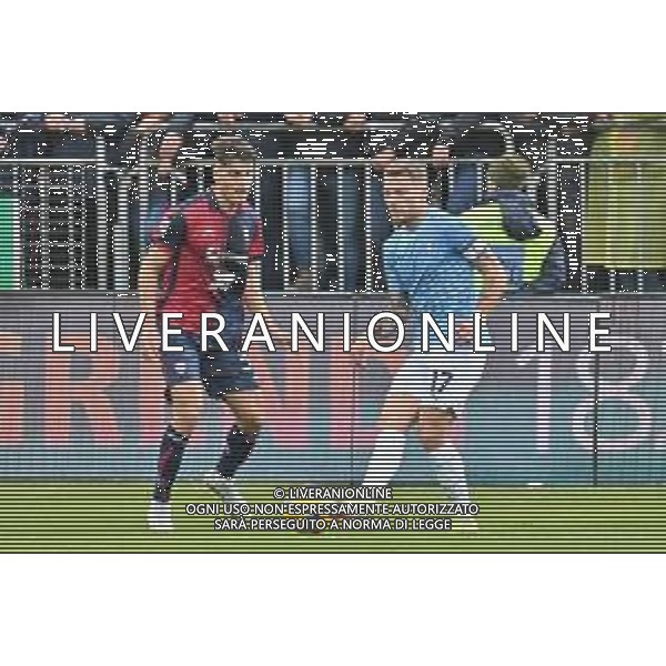 10-2-2024. Cagliari calcio- S.S. Lazio 24° giornata campionato calcio italiano Serie A 2023/2024, Stadio Unipol Domus Cagliari. Foto Salvatore Moi/Agenzia Aldo Liverani s.as. Nella foto: Adam Obert Cagliari, Ciro Immobile Lazio ©MOI SALVATORE/AGENZIA ALDO LIVERANI SAS