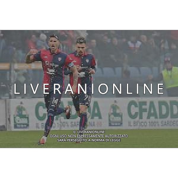 10-2-2024. Cagliari calcio- S.S. Lazio 24° giornata campionato calcio italiano Serie A 2023/2024, Stadio Unipol Domus Cagliari. Foto Salvatore Moi/Agenzia Aldo Liverani s.as. Nella foto: Gol ed esultanza del Cagliari in casa contro Lazio nello stadio Unipol Domus di Cagliari. Segna:Gianluca Gaetano Cagliari ©MOI SALVATORE/AGENZIA ALDO LIVERANI SAS