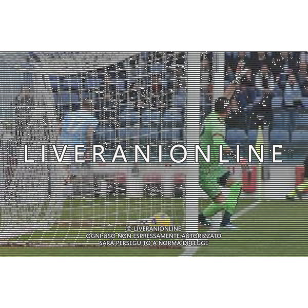 10-2-2024. Cagliari calcio- S.S. Lazio 24° giornata campionato calcio italiano Serie A 2023/2024, Stadio Unipol Domus Cagliari. Foto Salvatore Moi/Agenzia Aldo Liverani s.as. Nella foto: Gol ed esultanza della Lazio in trasferta contro Cagliari, nello stadio Unipol Domus di Cagliari. Segna: Ciro Immobile Lazio ©MOI SALVATORE/AGENZIA ALDO LIVERANI SAS