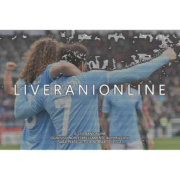 10-2-2024. Cagliari calcio- S.S. Lazio 24° giornata campionato calcio italiano Serie A 2023/2024, Stadio Unipol Domus Cagliari. Foto Salvatore Moi/Agenzia Aldo Liverani s.as. Nella foto: Gol ed esultanza della Lazio in trasferta contro Cagliari, nello stadio Unipol Domus di Cagliari. Segna:Felipe Anderson Lazio ©MOI SALVATORE/AGENZIA ALDO LIVERANI SAS