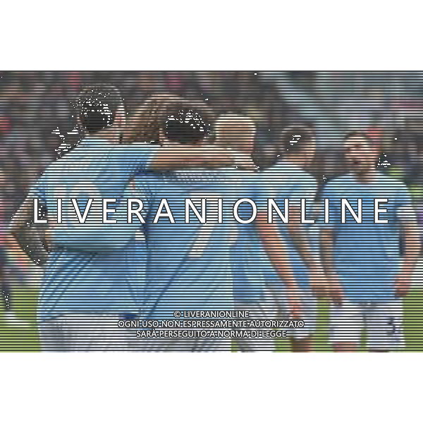 10-2-2024. Cagliari calcio- S.S. Lazio 24° giornata campionato calcio italiano Serie A 2023/2024, Stadio Unipol Domus Cagliari. Foto Salvatore Moi/Agenzia Aldo Liverani s.as. Nella foto: Gol ed esultanza della Lazio in trasferta contro Cagliari, nello stadio Unipol Domus di Cagliari. Segna:Felipe Anderson Lazio ©MOI SALVATORE/AGENZIA ALDO LIVERANI SAS
