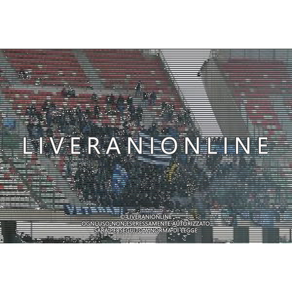 Supporters of Calcio Lecco 1912 during the Italian Serie B match SSC Bari vs Calcio Lecco 1912 on February 10, 2024 at the San Nicola stadium in Bari, Italy. Photo by Emmanuele Mastrodonato/ag. Aldo Liverani sas/AGENZIA ALDO LIVERANI SAS