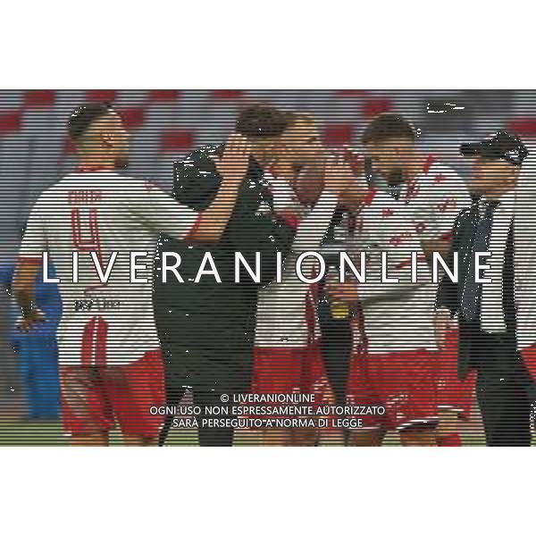 Ahmad Benali of SSC Bari celebrates after scoring a goal with teammates during the Italian Serie B match SSC Bari vs Calcio Lecco 1912 on February 10, 2024 at the San Nicola stadium in Bari, Italy. Photo by Emmanuele Mastrodonato/ag. Aldo Liverani sas/AGENZIA ALDO LIVERANI SAS