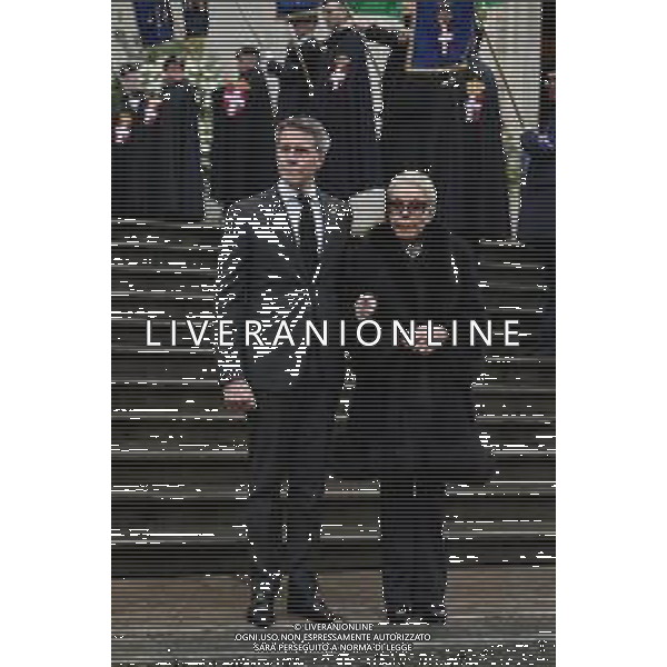 Torino 10.02.2024 Duomo di Torino San Giovanni Battista @Manuela Viganti/Ag. Aldo Liverani sas Funerali di Vittorio Emanuele di Savoia Nella foto: Emanuele Filiberto di Savoia con la madre Marina Doria di Savoia ©Viganti/AGENZIA ALDO LIVERANI SAS