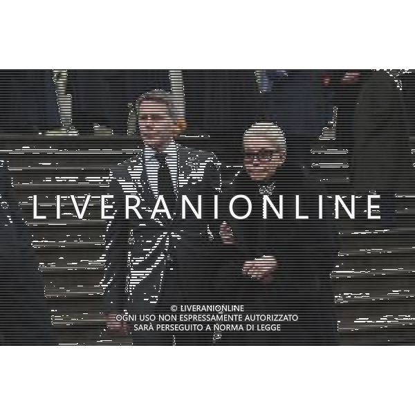 Torino 10.02.2024 Duomo di Torino San Giovanni Battista @Manuela Viganti/Ag. Aldo Liverani sas Funerali di Vittorio Emanuele di Savoia Nella foto: Emanuele Filiberto di Savoia con la madre Marina Doria di Savoia ©Viganti/AGENZIA ALDO LIVERANI SAS