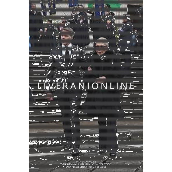 Torino 10.02.2024 Duomo di Torino San Giovanni Battista @Manuela Viganti/Ag. Aldo Liverani sas Funerali di Vittorio Emanuele di Savoia Nella foto: Emanuele Filiberto di Savoia con la madre Marina Doria di Savoia danno l\'ultimo saluto a Vittorio Emanuele di Savoia ©Viganti/AGENZIA ALDO LIVERANI SAS