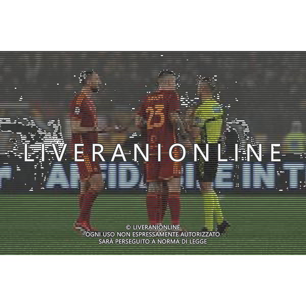 Roma vs Inter - Campionato Serie A TIM - 24 giornata - Stadio Olimpico - Roma 10-02-2024 nella foto Proteste Roma con arbitro Guida ©Federico Gaetano/AGENZIA ALDO LIVERANI SAS